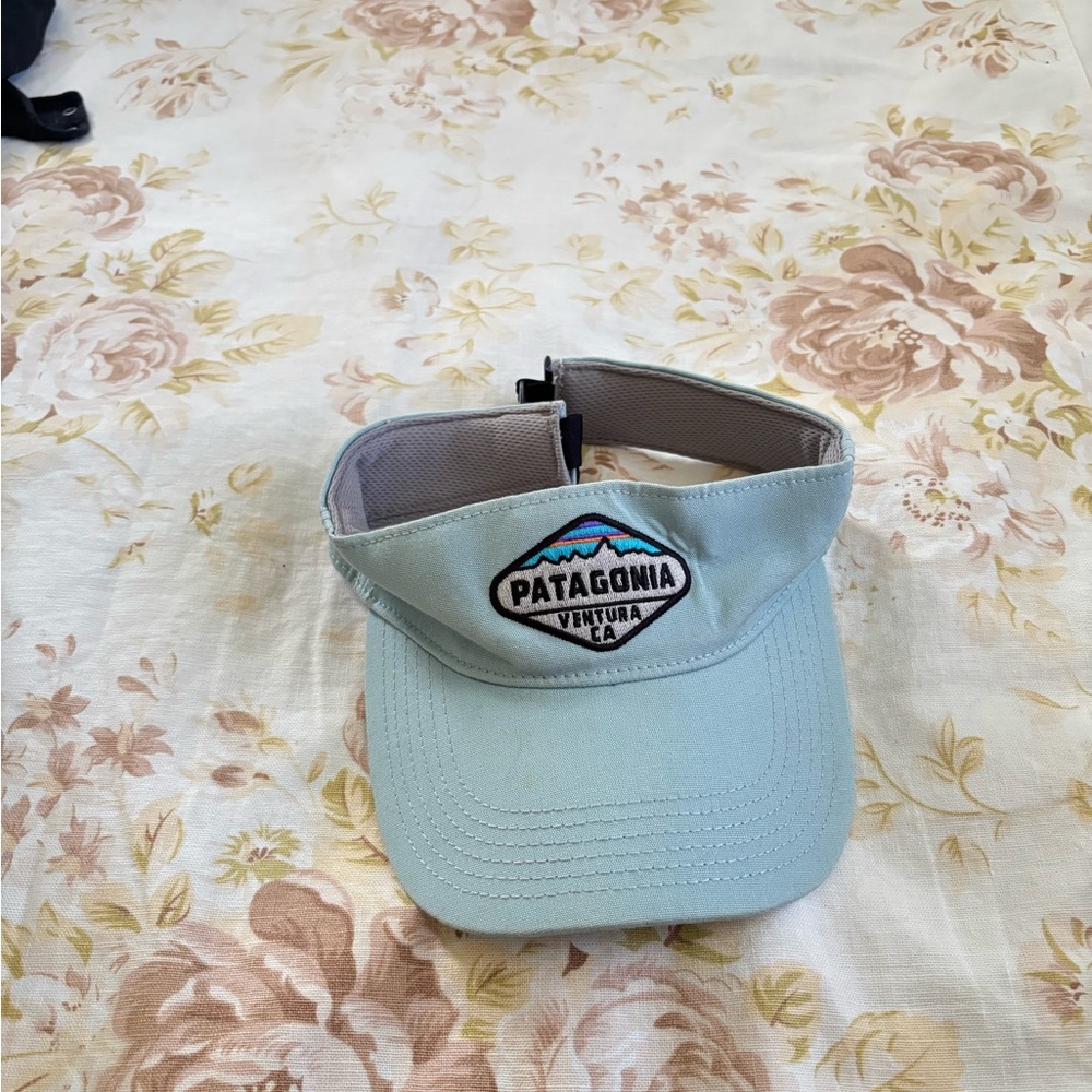 Patagonia Light Blue Visor with Mountain Patch
